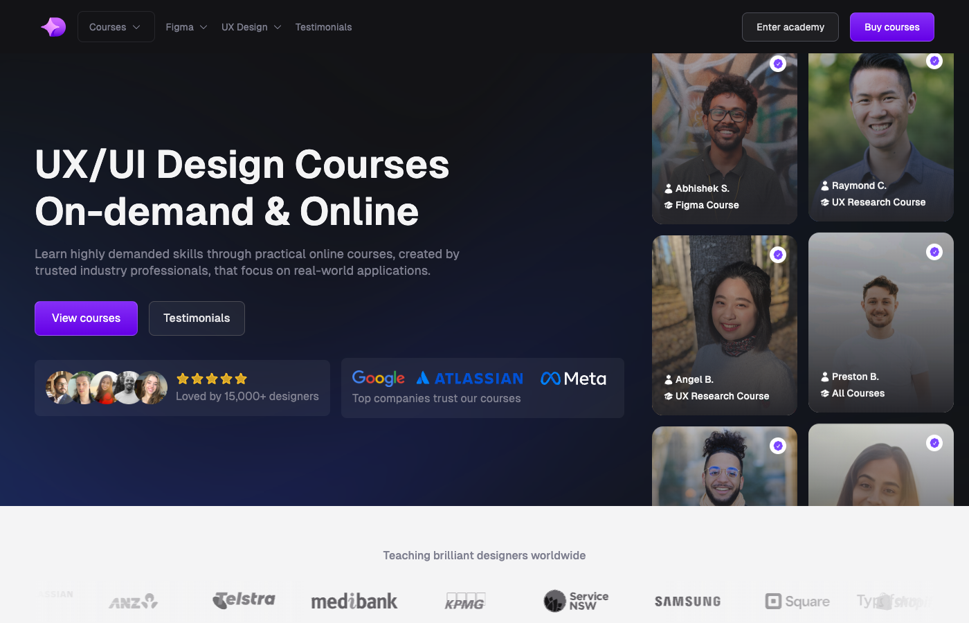 Designership website preview